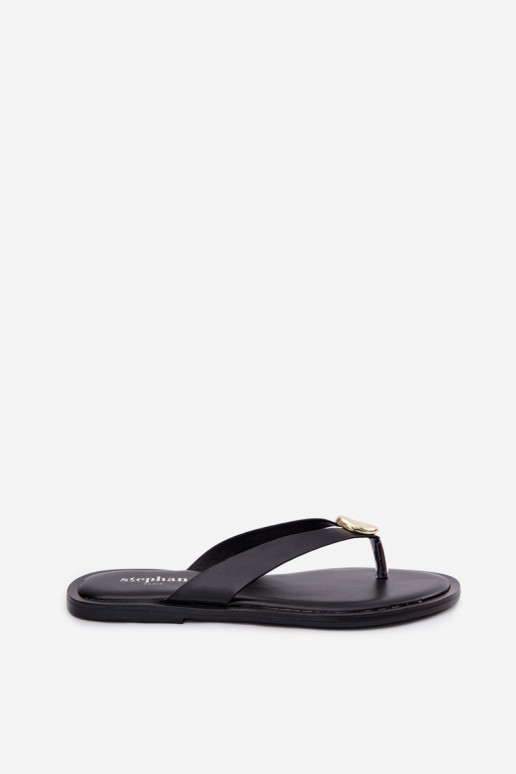 isoscele Pantofole Pantofole Femminile Ze colore doratom Detalem colore nero Tella