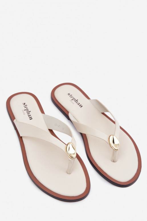 isoscele Pantofole Pantofole Femminile Ze colore doratom Detalem colore avorio Tella