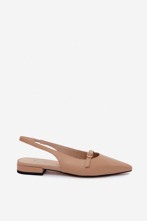 Sandali da donna con tacchi larghi Tai turiciejka K7449-04 sabbia