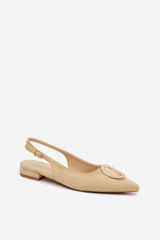 Sandali da donna con tacco largo e ornamenti di colore giallo di Sparkle