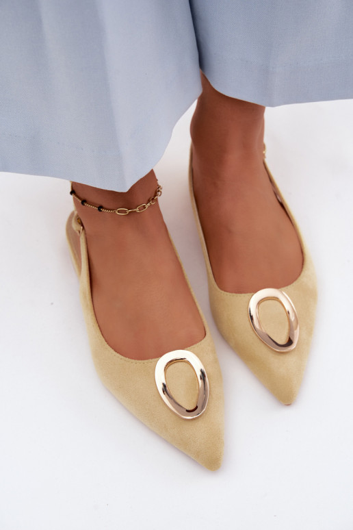Sandali da donna con tacco largo e ornamenti di colore giallo di Sparkle