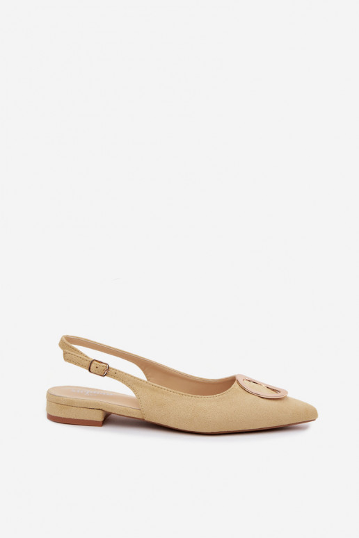 Sandali da donna con tacco largo e ornamenti di colore giallo di Sparkle