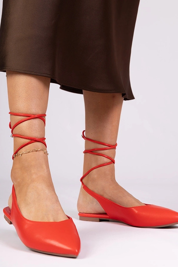 Mule rosse in ecopelle Terry