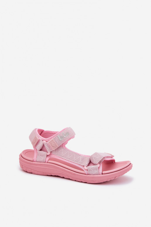 Sandali rosa da donna con chiusure adesive Lee Cooper LCIN-25-34-3561L
