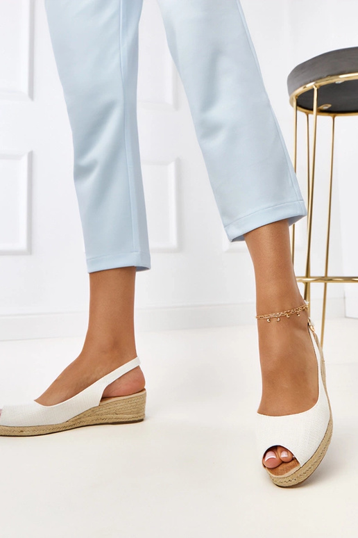 Sandali espadrille bianchi con plateau Nevarez