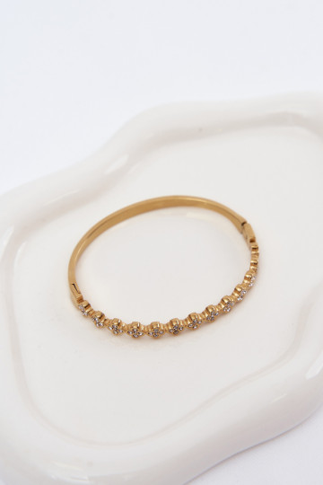 Bracciale dorato da donna con pietre scintillanti