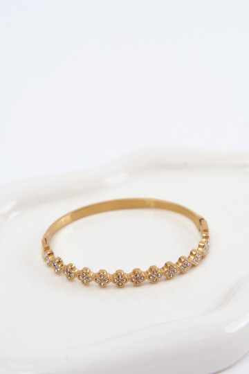Bracciale dorato da donna con pietre scintillanti 2