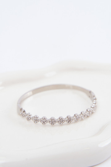 Bracciale argentato da donna con pietre scintillanti 2
