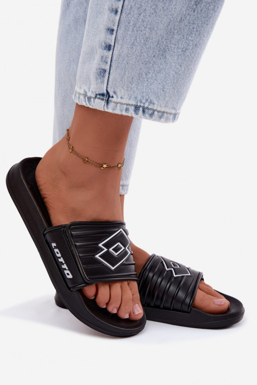 Pantofole nere unisex LOTTO FLYDE 2400940U-1110