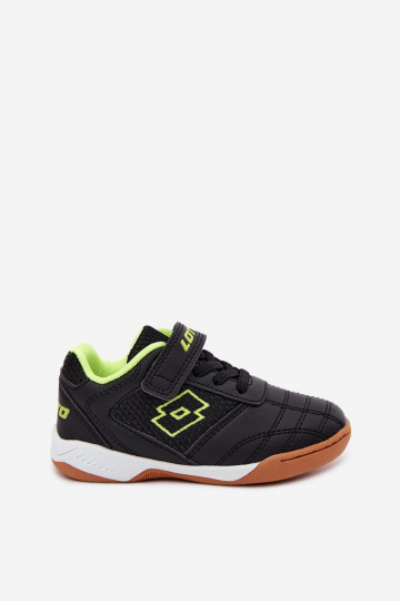 Scarpe sportive per bambini nere con chiusure adesive LOTTO INHIZZER 2600120K 2