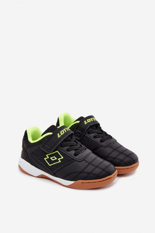 Scarpe sportive per bambini nere con chiusure adesive LOTTO INHIZZER 2600120K
