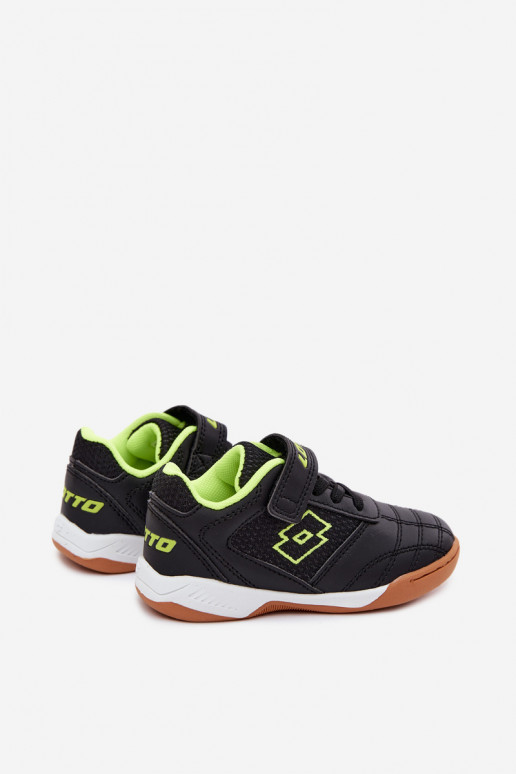 Scarpe sportive per bambini nere con chiusure adesive LOTTO INHIZZER 2600120K