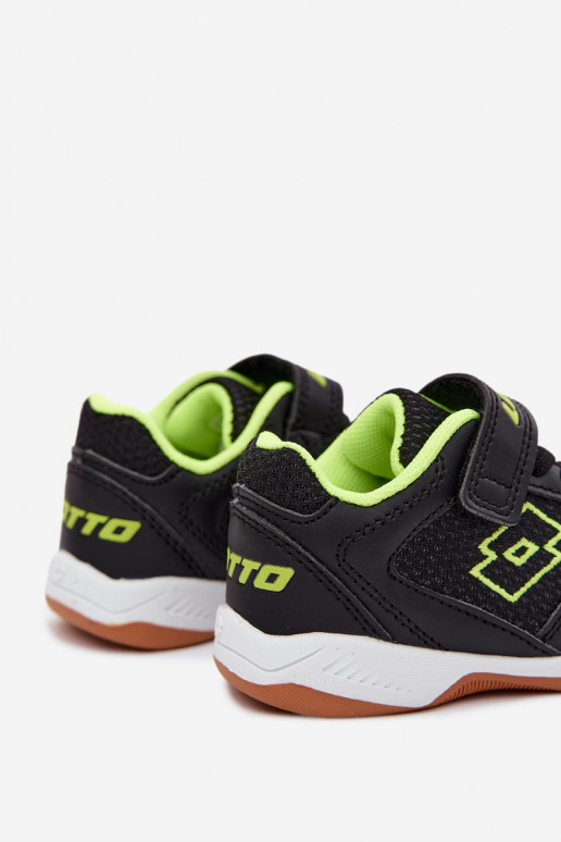 Scarpe sportive per bambini nere con chiusure adesive LOTTO INHIZZER 2600120K