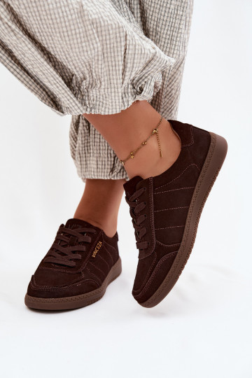 Sneakers da uomo in suede sintetico Vinceza 79635 colore cioccolato 2