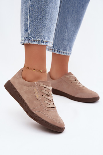 Sneakers da uomo in suede sintetico Vinceza 79635 colore sabbia 2