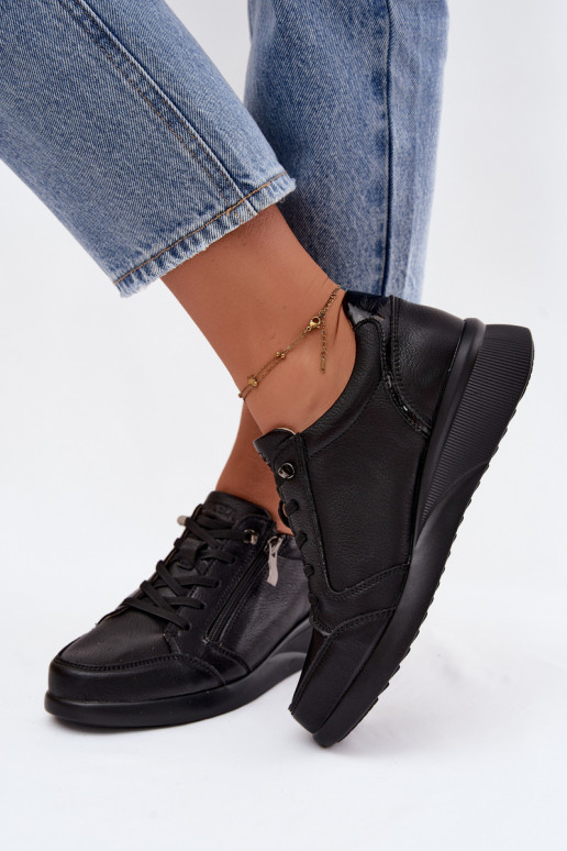 Sneakers da donna con piattaforma Vinceza 79644 colore nero