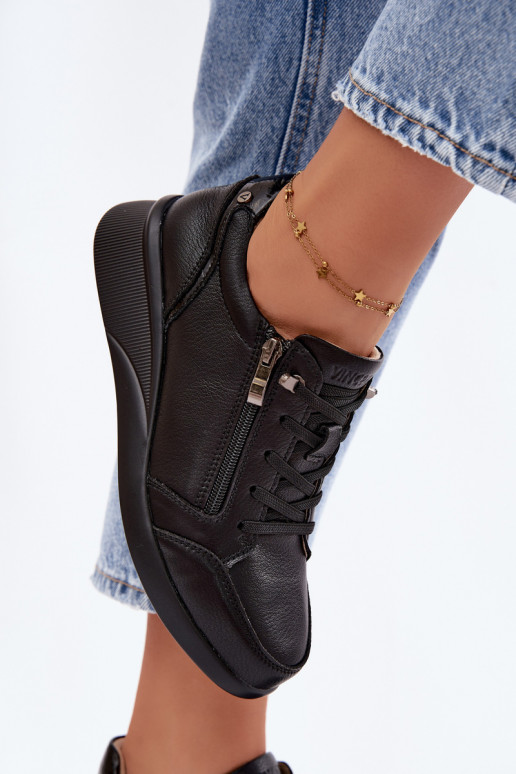 Sneakers da donna con piattaforma Vinceza 79644 colore nero