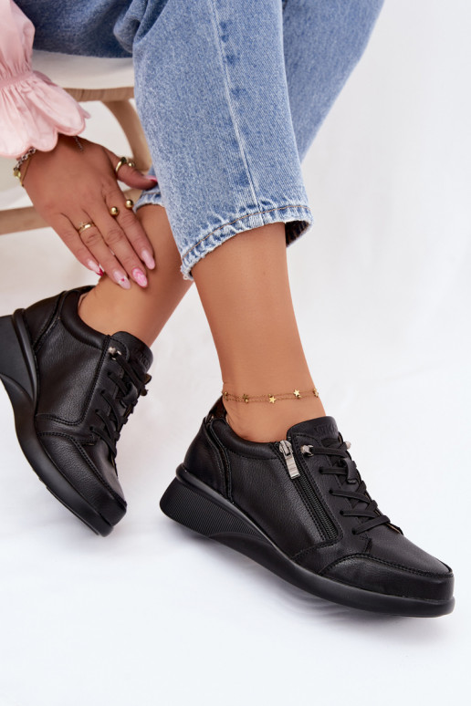 Sneakers da donna con piattaforma Vinceza 79644 colore nero