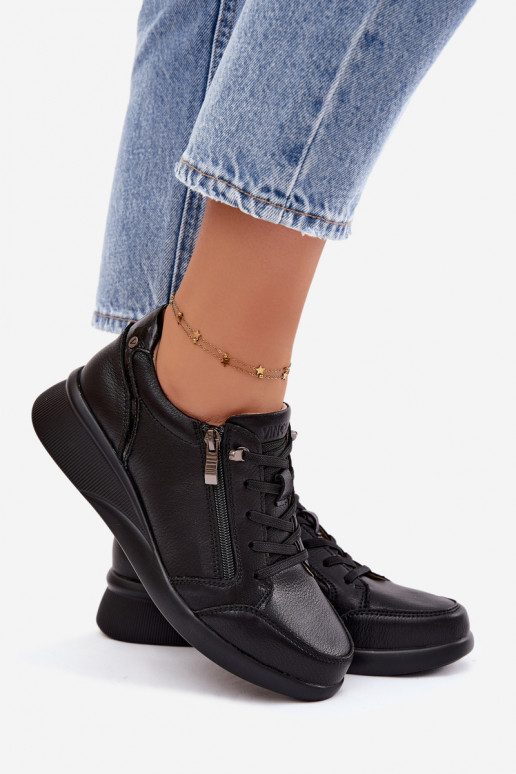 Sneakers da donna con piattaforma Vinceza 79644 colore nero