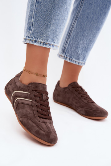Sneakers da uomo in suede sintetico Sombra colore cioccolato 2