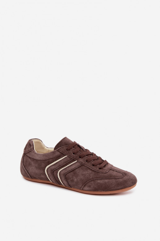 Sneakers da uomo in suede sintetico Sombra colore cioccolato