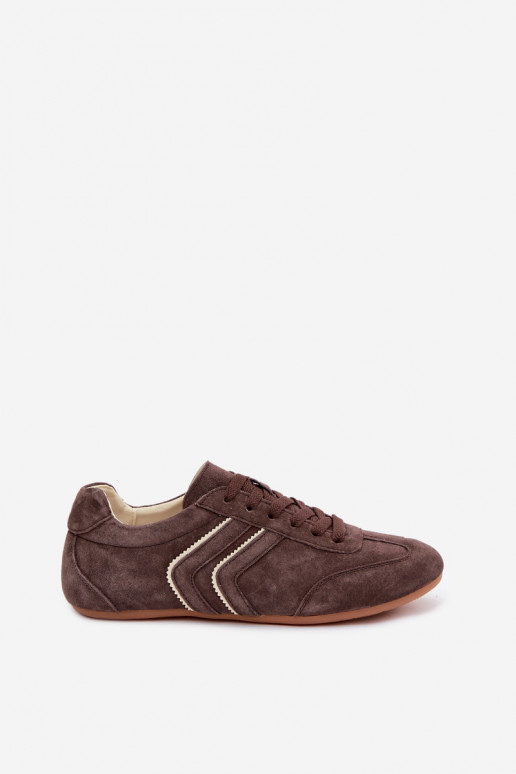 Sneakers da uomo in suede sintetico Sombra colore cioccolato