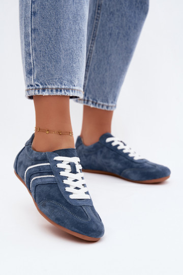 Sneakers da uomo in suede sintetico Sombra colore blu