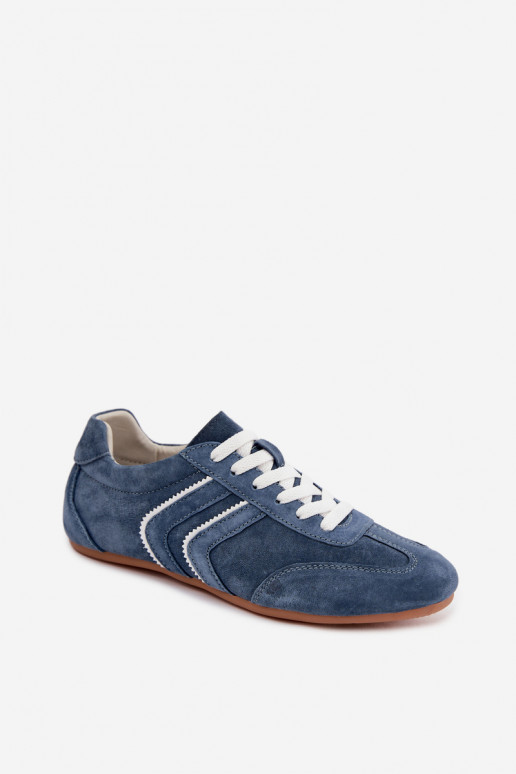 Sneakers da uomo in suede sintetico Sombra colore blu