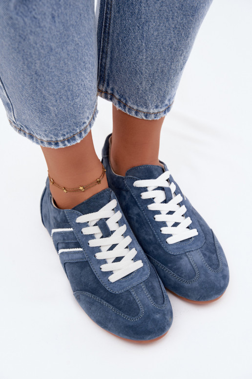 Sneakers da uomo in suede sintetico Sombra colore blu