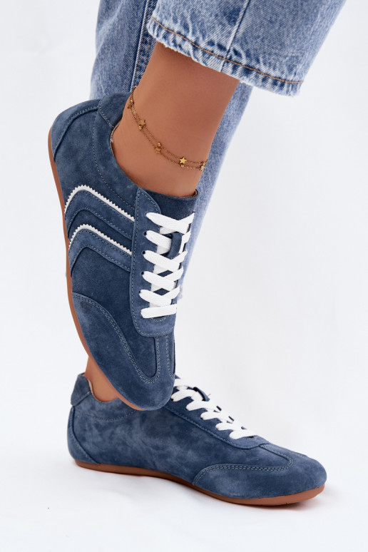 Sneakers da uomo in suede sintetico Sombra colore blu