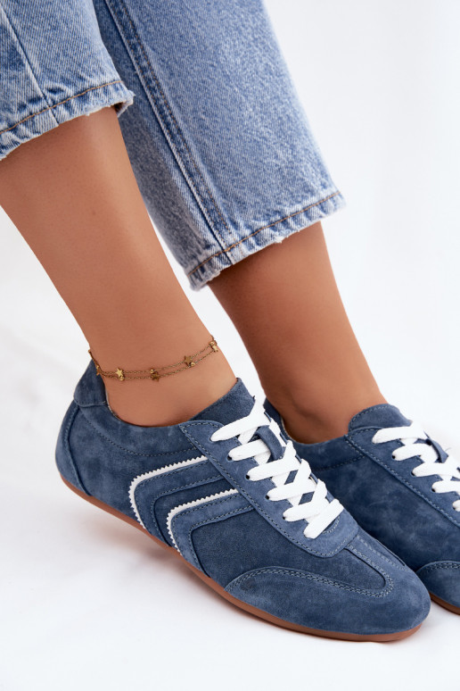 Sneakers da uomo in suede sintetico Sombra colore blu