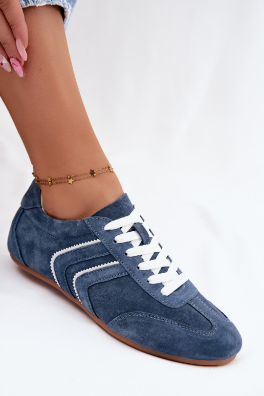 Sneakers da uomo in suede sintetico Sombra colore blu