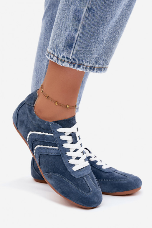 Sneakers da uomo in suede sintetico Sombra colore blu