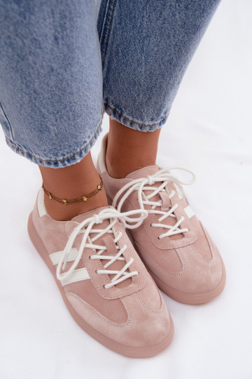 Sneakers da uomo in suede sintetico Ismina colore rosa