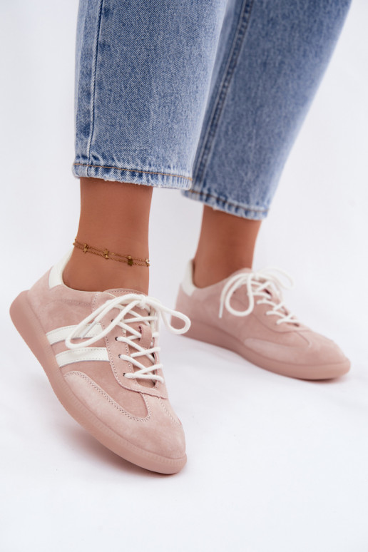 Sneakers da uomo in suede sintetico Ismina colore rosa