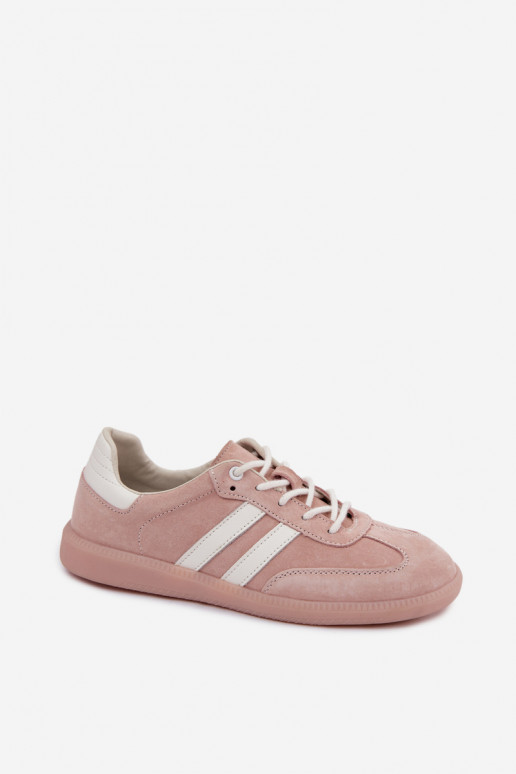 Sneakers da uomo in suede sintetico Ismina colore rosa