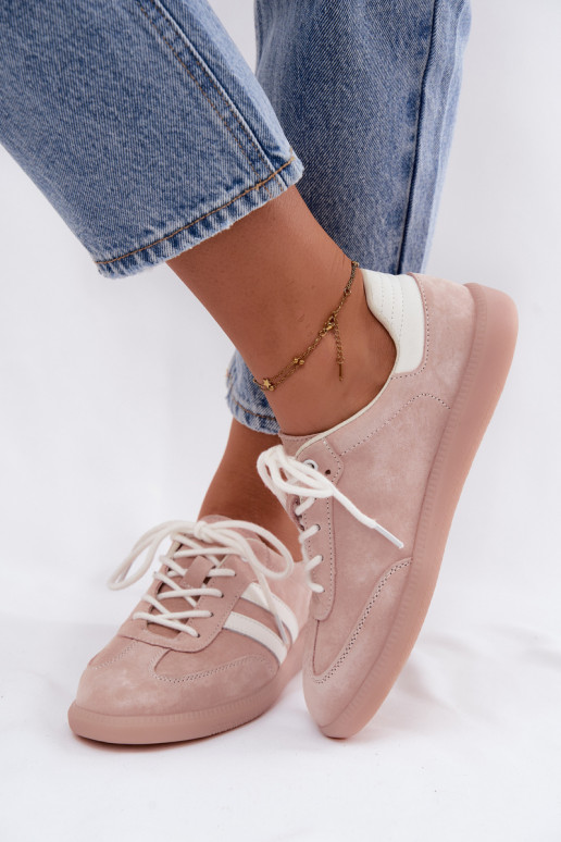 Sneakers da uomo in suede sintetico Ismina colore rosa