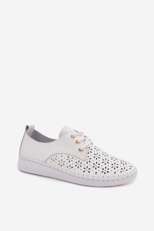 Scarpe bianche da donna con elementi traforati Softie