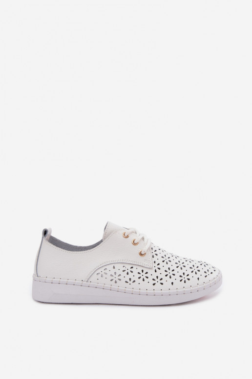Scarpe bianche da donna con elementi traforati Softie