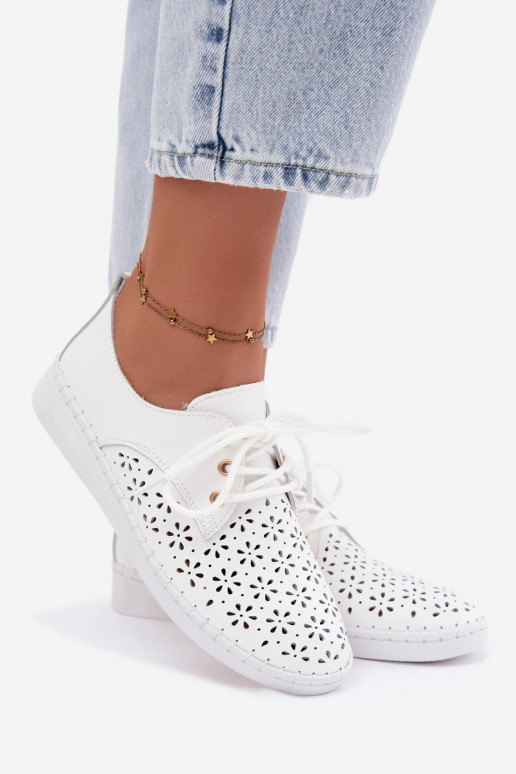 Scarpe bianche da donna con elementi traforati Softie