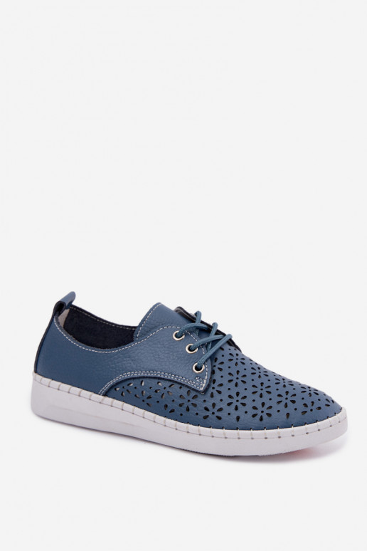 Scarpe blu scuro da donna con elementi traforati Softie