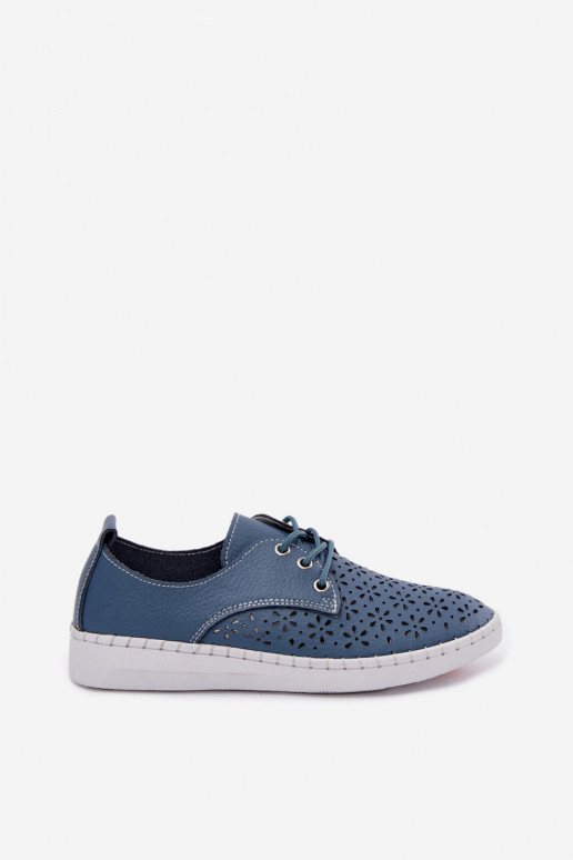 Scarpe blu scuro da donna con elementi traforati Softie