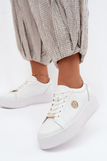 Sneakers bianchi da donna con piattaforma Dainty