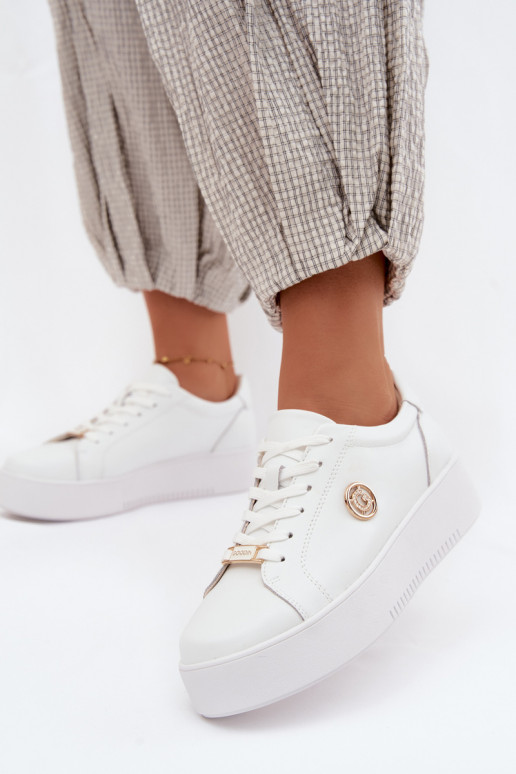Sneakers bianchi da donna con piattaforma Dainty