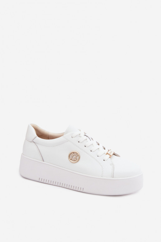 Sneakers bianchi da donna con piattaforma Dainty