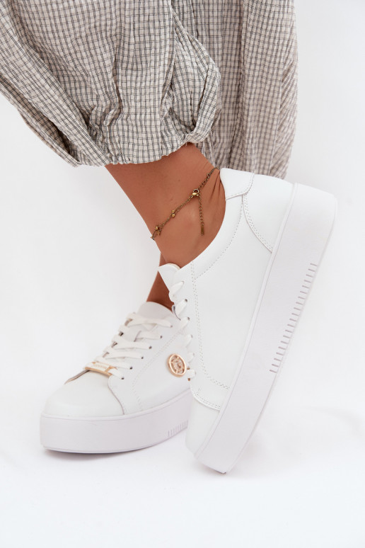 Sneakers bianchi da donna con piattaforma Dainty