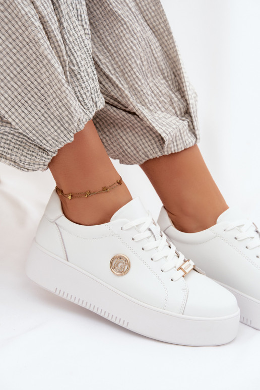 Sneakers bianchi da donna con piattaforma Dainty