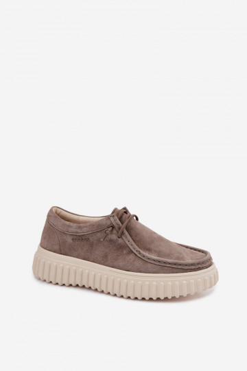Scarpe color argilla da donna in suede sintetico con piattaforma Jamila 2