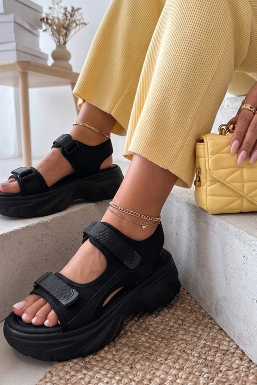 Sandali neri chunky Abigail