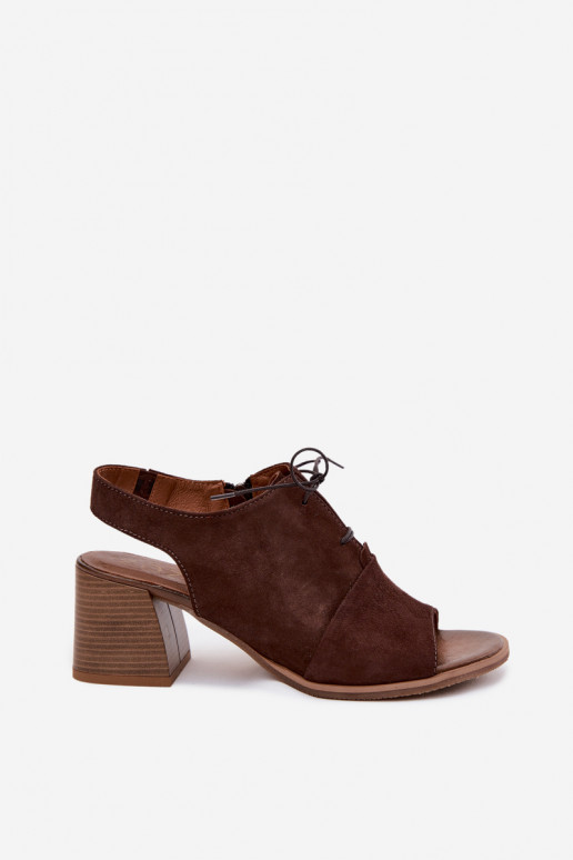 Décolleté in pelle eleganti con dettagli stilosi Zazoo 40523 color cioccolato